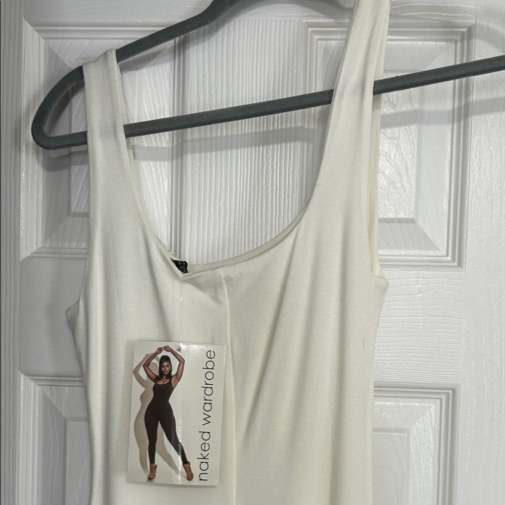 Naked Wardrobe mama maternity Cream white Jumpsuit s nwt - Picture 4 of 4